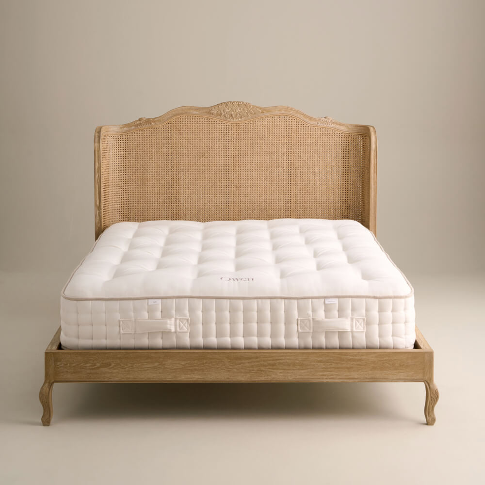Chamonix Rattan Bed, Weathered Oak / Rattan, Double
